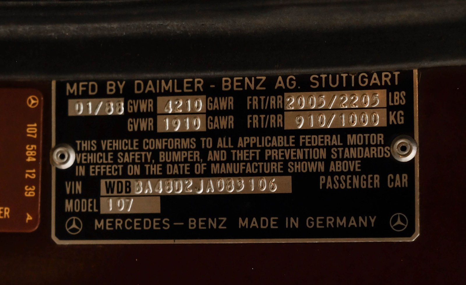 Mercedes-Benz 560SL 1988 - Imagem 2